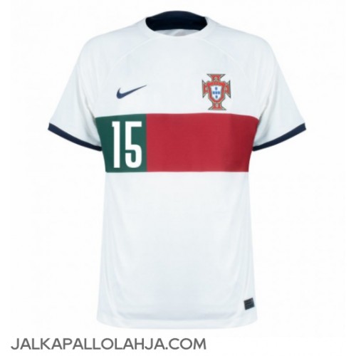 Portugali Rafael Leao #15 Kopio Vieras Pelipaita MM-kisat 2022 Lyhyet Hihat